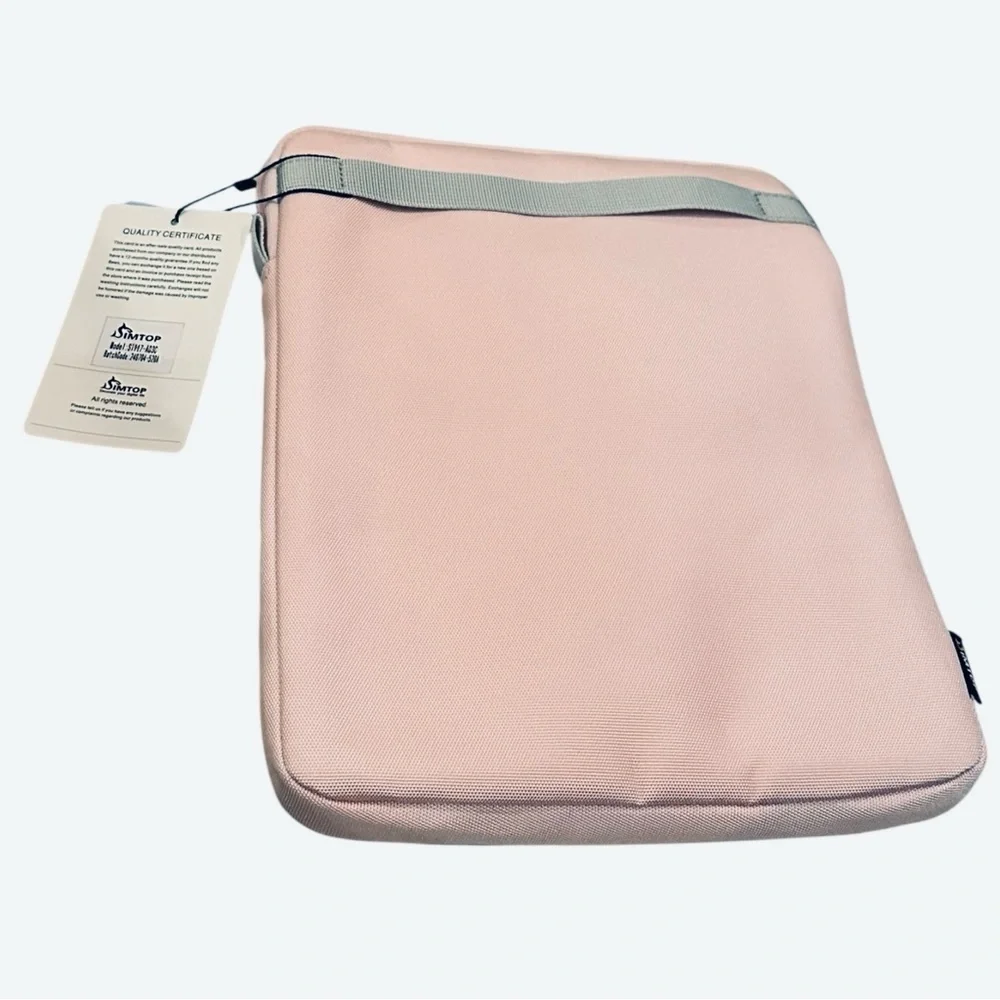 Compact Pink Messenger Bag for Men with Adjustable Gray Strap